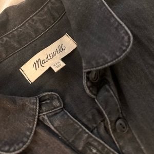 Black 100% cotton denim button down by Madewell